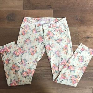 Wildflower floral jeans light mint green color 5